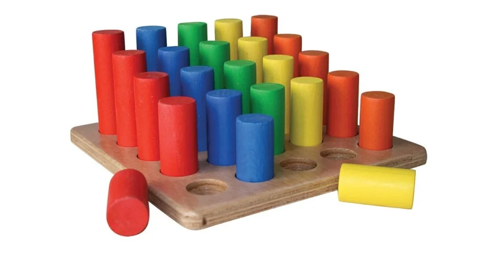 Silindir Sıralama Eğitici Ahşap Oyuncak