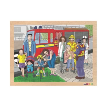 Ahşap Puzzle Meslekler 24 Parça