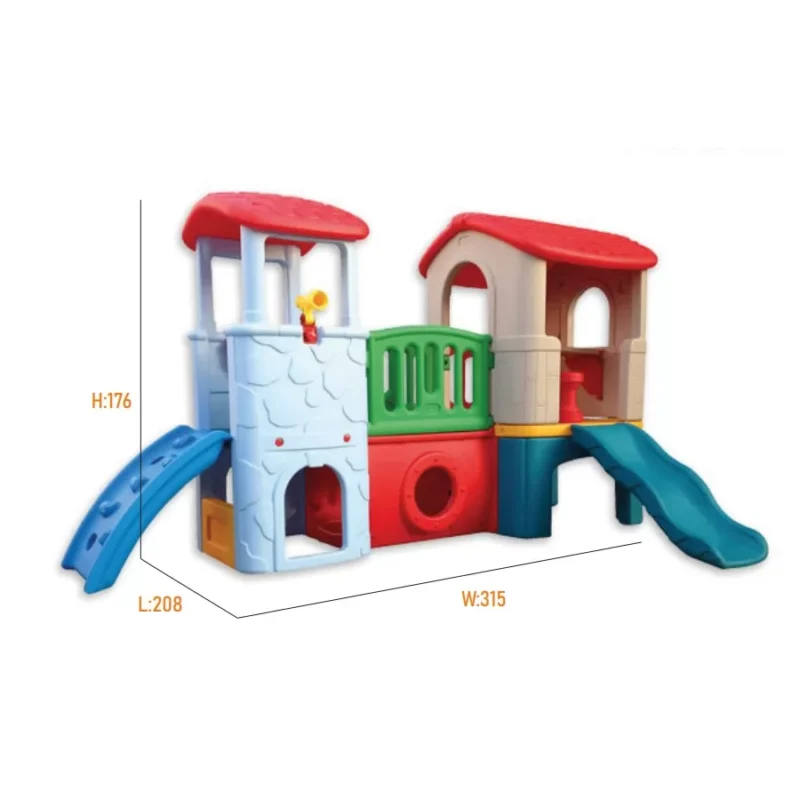 Çocuk Oyun Parkı Plastik İki Kuleli