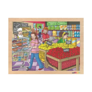 Eğitici Ahşap Puzzle Alışveriş