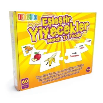 Eğitici Puzzle Eşleştir Yiyecekler