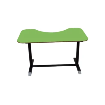 Fasulye Masa Metal Ayaklı Ahşap Yeşil