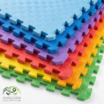 Tatami minder 50x50 2,6 cm renkli puzzle zemin kaplaması - 10 farklı renk seçeneği üstten görünüm