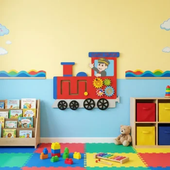 yengeç eğitim lokomotif tren duvar aktivite oyunu ürünü