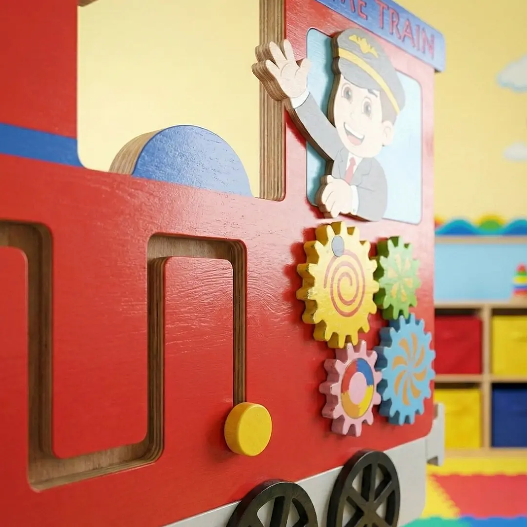 Lokomotif Tren Duvar Oyunu: Eğlenceli ve Eğitici Duvar Paneli - Görsel 3