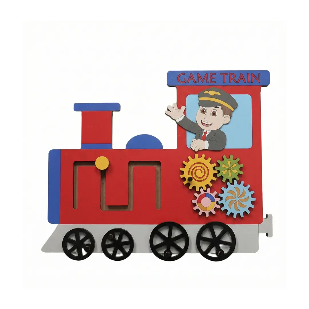 Lokomotif Tren Duvar Oyunu: Eğlenceli ve Eğitici Duvar Paneli - Görsel 4