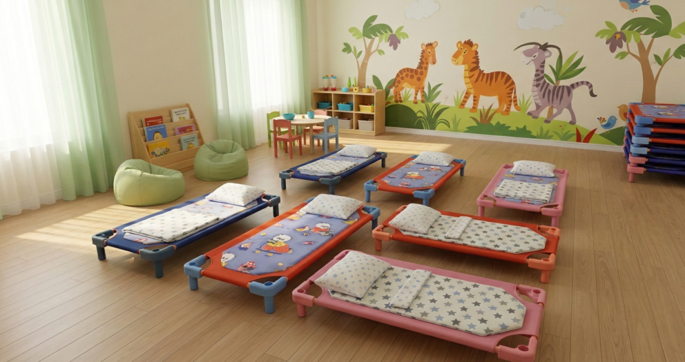 Kreş kampet süngerli 5'li set anaokulu uyku odası